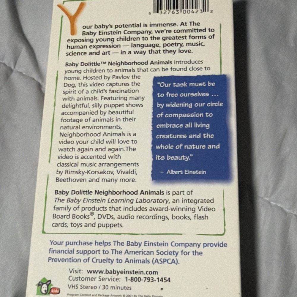 Baby Dolittle Neighborhood Animals VHS Tape 2001 Children's Video Educational - Picture 5 of 5